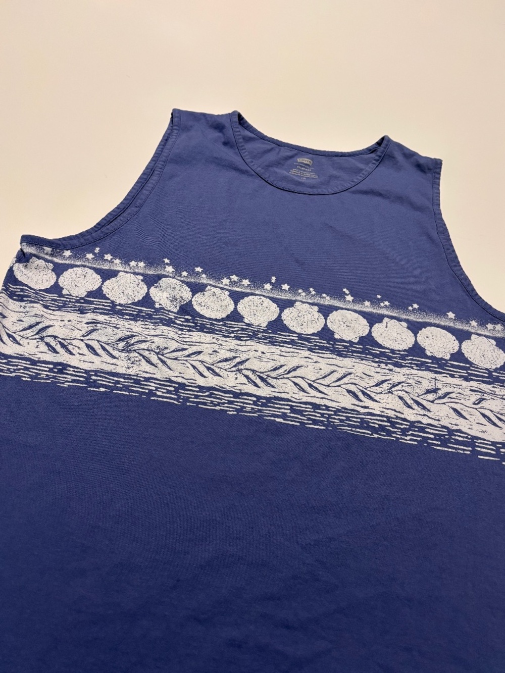 Mens Blue Levi's Seashell Tank Top Size Large